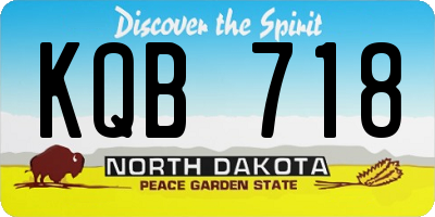 ND license plate KQB718