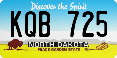ND license plate KQB725