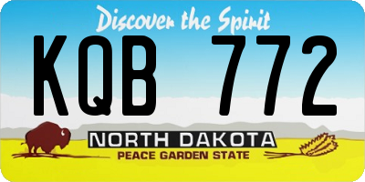 ND license plate KQB772