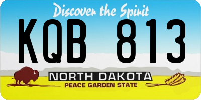 ND license plate KQB813