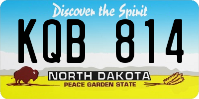 ND license plate KQB814