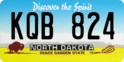ND license plate KQB824