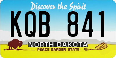 ND license plate KQB841