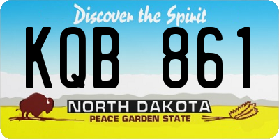 ND license plate KQB861