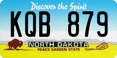 ND license plate KQB879