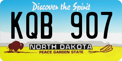 ND license plate KQB907