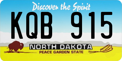 ND license plate KQB915
