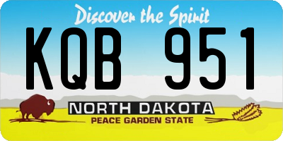 ND license plate KQB951