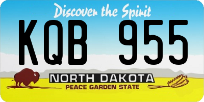 ND license plate KQB955
