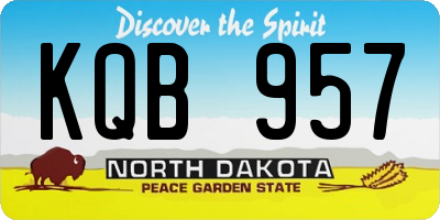 ND license plate KQB957