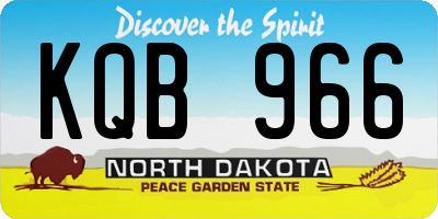 ND license plate KQB966