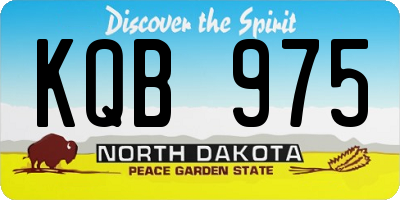 ND license plate KQB975