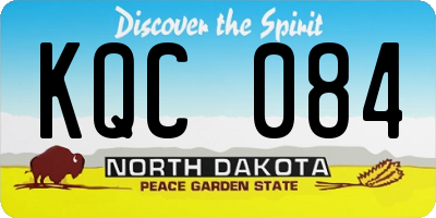 ND license plate KQC084