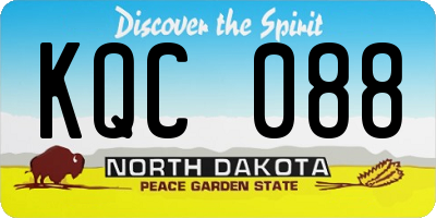 ND license plate KQC088