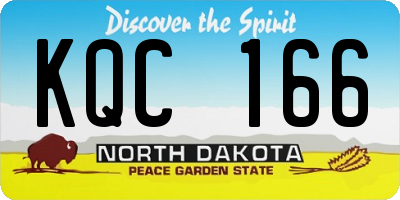 ND license plate KQC166