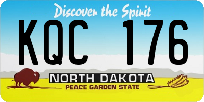 ND license plate KQC176