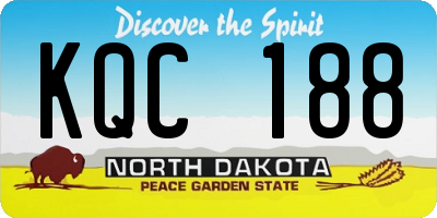 ND license plate KQC188