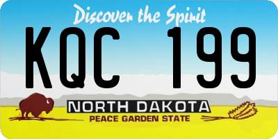 ND license plate KQC199