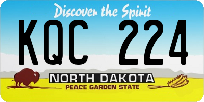 ND license plate KQC224