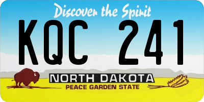 ND license plate KQC241
