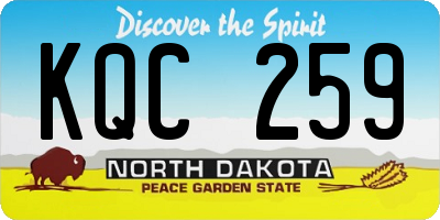 ND license plate KQC259