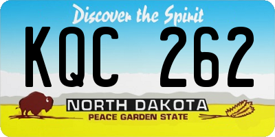 ND license plate KQC262