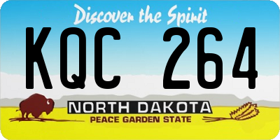 ND license plate KQC264