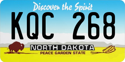 ND license plate KQC268