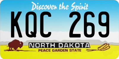 ND license plate KQC269