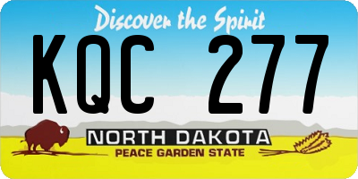 ND license plate KQC277