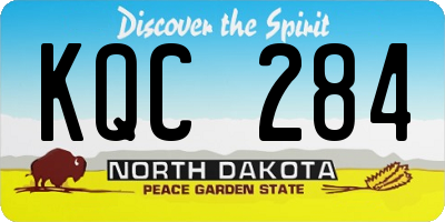 ND license plate KQC284
