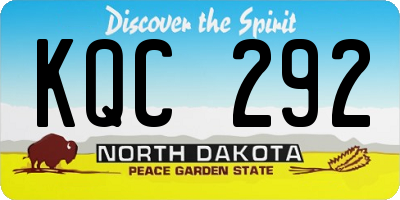 ND license plate KQC292