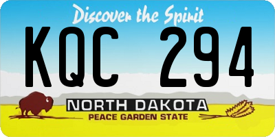 ND license plate KQC294
