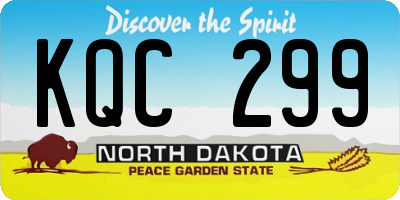 ND license plate KQC299