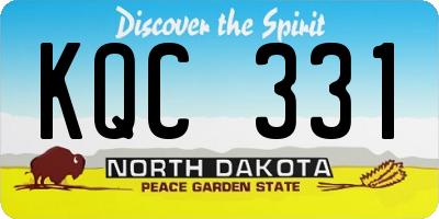 ND license plate KQC331