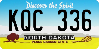 ND license plate KQC336