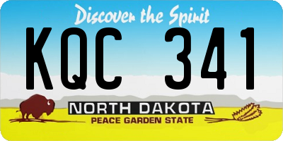 ND license plate KQC341