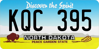 ND license plate KQC395