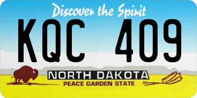 ND license plate KQC409