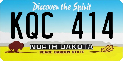 ND license plate KQC414