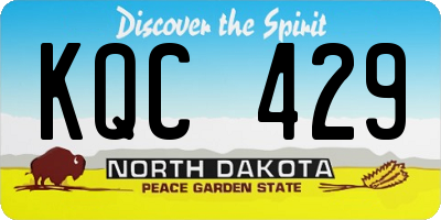 ND license plate KQC429