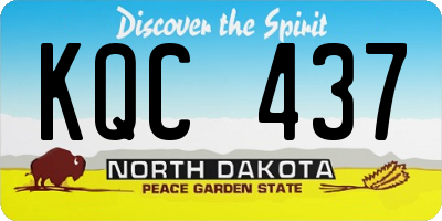 ND license plate KQC437