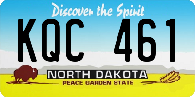 ND license plate KQC461
