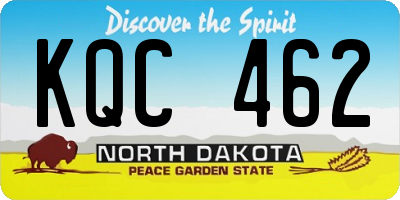 ND license plate KQC462