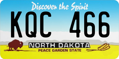 ND license plate KQC466