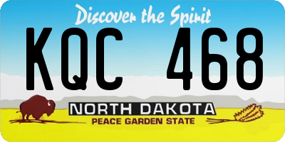 ND license plate KQC468