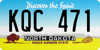 ND license plate KQC471