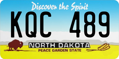 ND license plate KQC489
