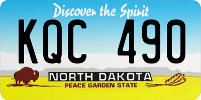 ND license plate KQC490
