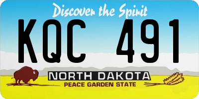 ND license plate KQC491